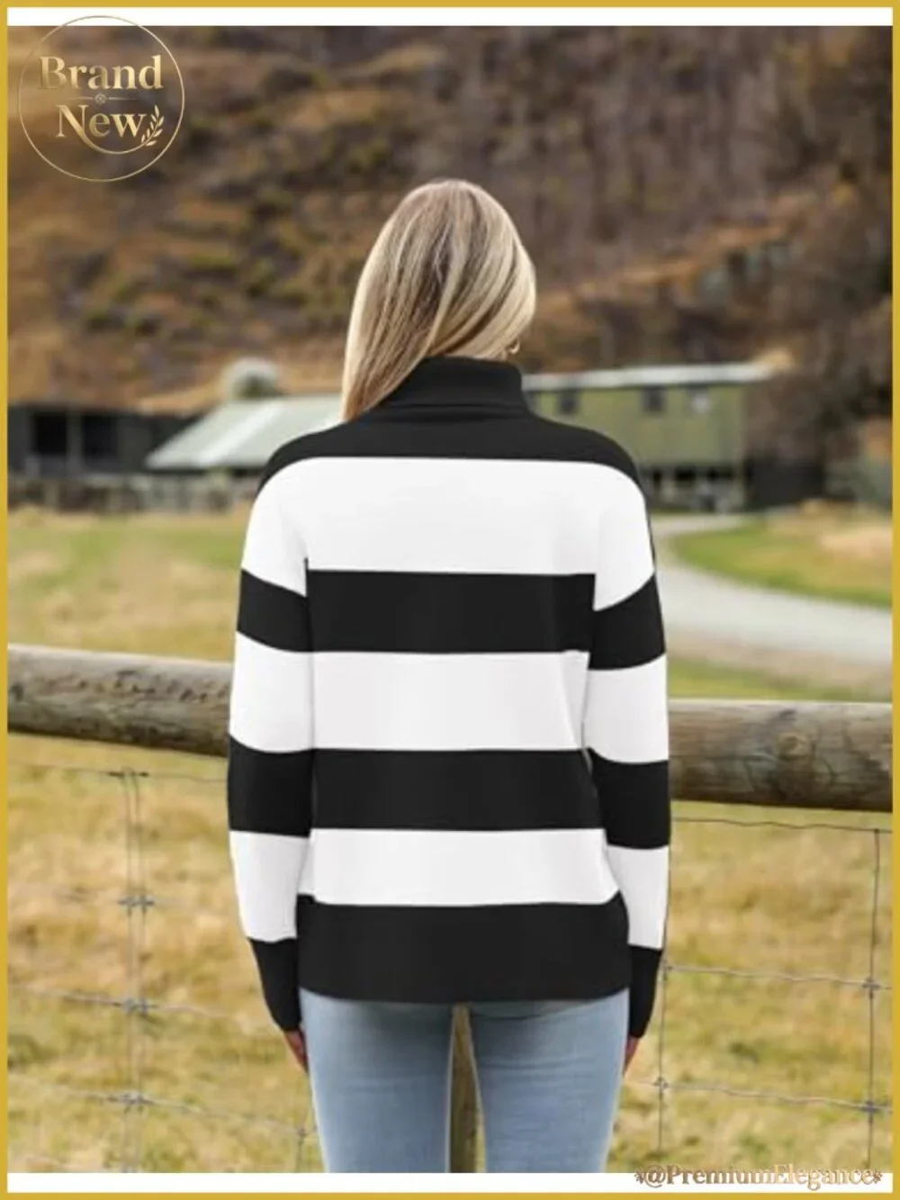 Chunky Knit Turtleneck Sweater Oversized Pullover Soft Warm